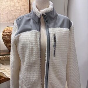 Made for Life Gray and Cream Teddy Jacket